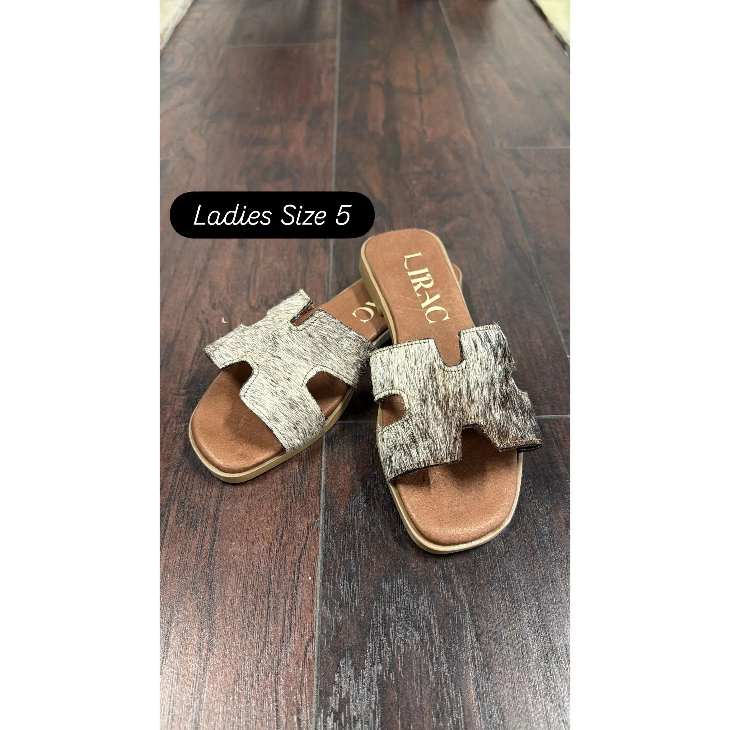 Cowhide sandals