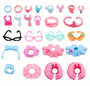 Cute Mini Pet Doll Accessories Set, 26PCS Glasses Collar Necklace Dress-up Toys for Small Pets, Ideal Party Favors for Kids