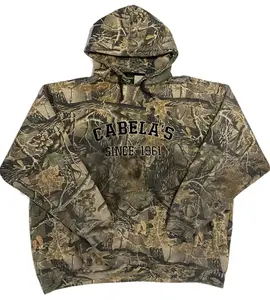 Vintage Cabela's Camo Hoodie Pullover Seclusion 3D