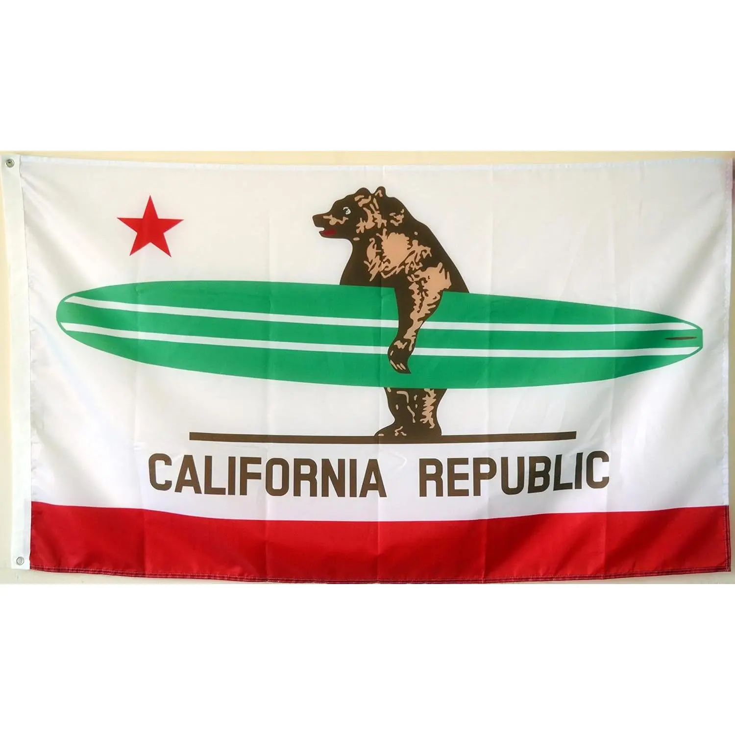 California Surfer Republic Flag Tapestry, 3x5ft Colorful Wall Decor for Room, Home Supplies Gift Banner