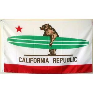 California Surfer Republic Flag Banner 3x5Feet Decor Decoration