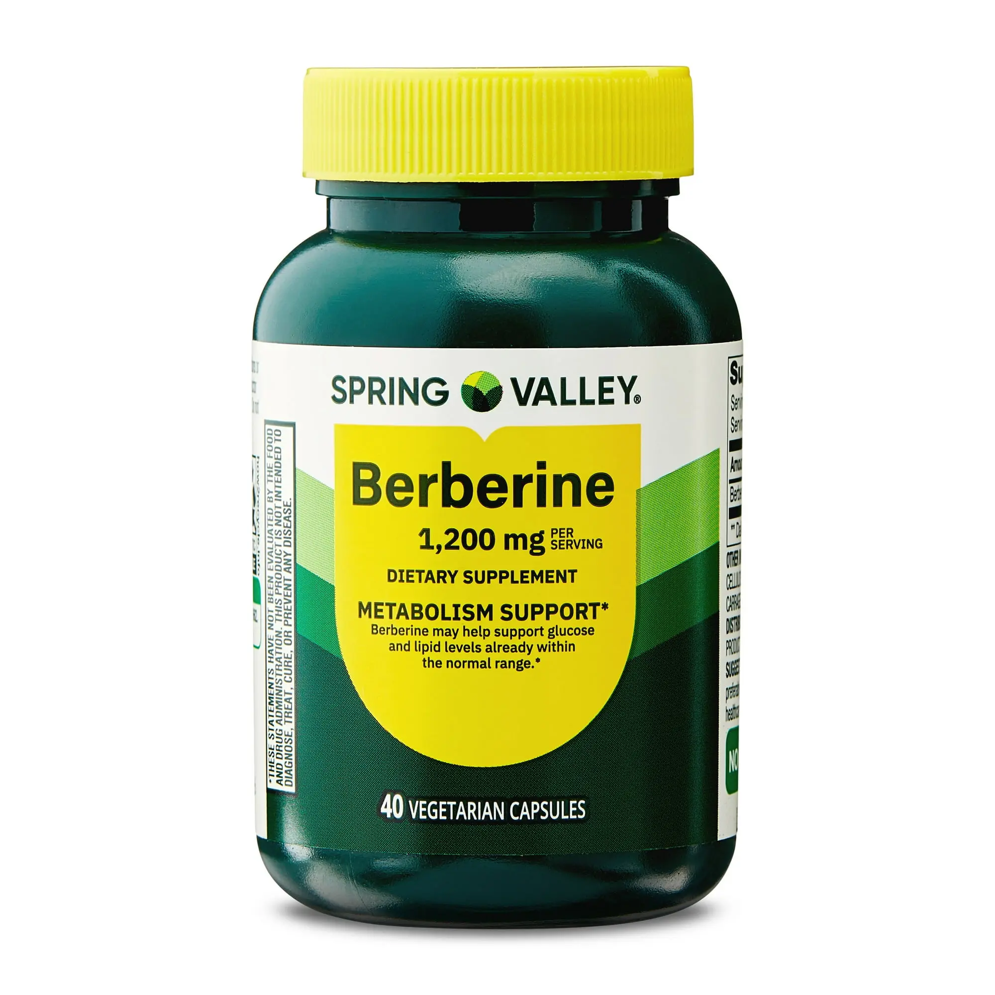 Spring Valley Berberine 1200 mg Dietary Supplement 40 Count - Supports Metabolism & Overall Health - Natural, Healthcare, Fitness