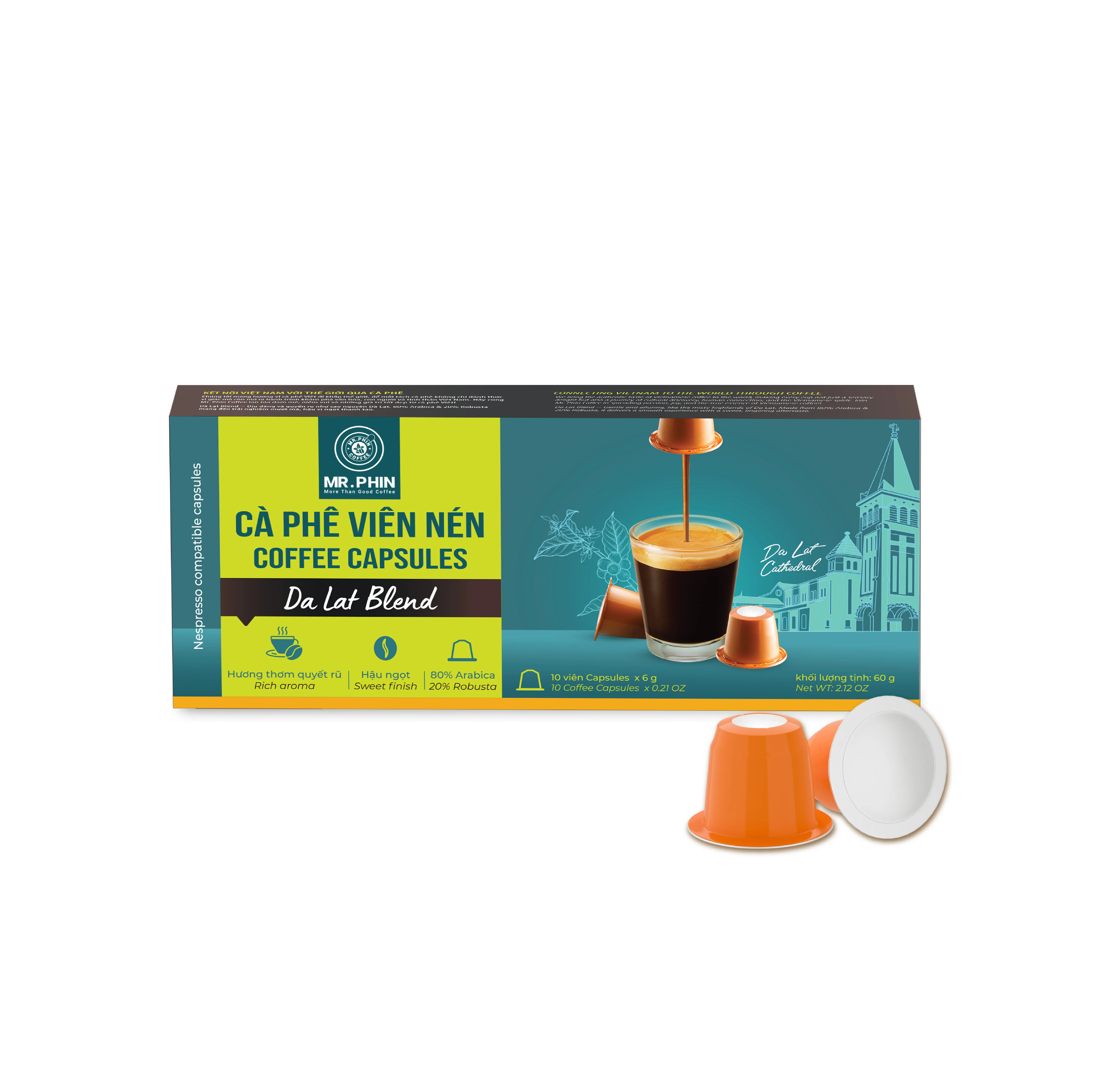 CAPSULES COFFEE – DA LAT BLEND (80% Arabica & 20% Robusta)