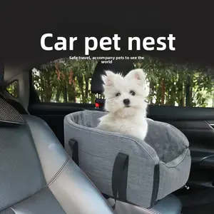 Portable Central Console Pet Car Seat Detachable Washable Travel Carrier Bag Multifunctional Handheld Safety Car Bed for Small Dogs Cats