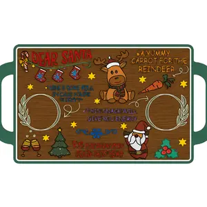 Milk and Cookies Tray for Santa Made of Resin Durable Long Lasting Festive Design for Christmas Eve