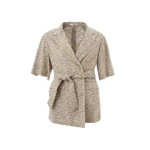 Lardini Beige Linen Dressing Gown Jacket
