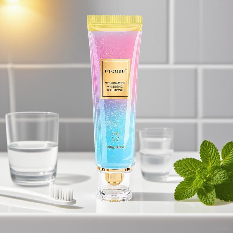 UTOGRU Triple Whitening Niacinamide Toothpaste for Oral Health & Sensitive Skin Blue Bad Breath Killer Brighten Teeth Say Goodbye to Oral Problems