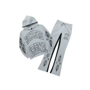 Akio Heather Grey Hoodie/Baggy Track Pant Set