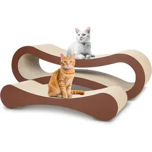 2 in 1  Scratcher Cardboard,    Furniture Protector,   Post,  Beds for Indoor , Infinity Shape, X-Large mau    tree  scratch      scratching board halloween    tree cat unique  furniture