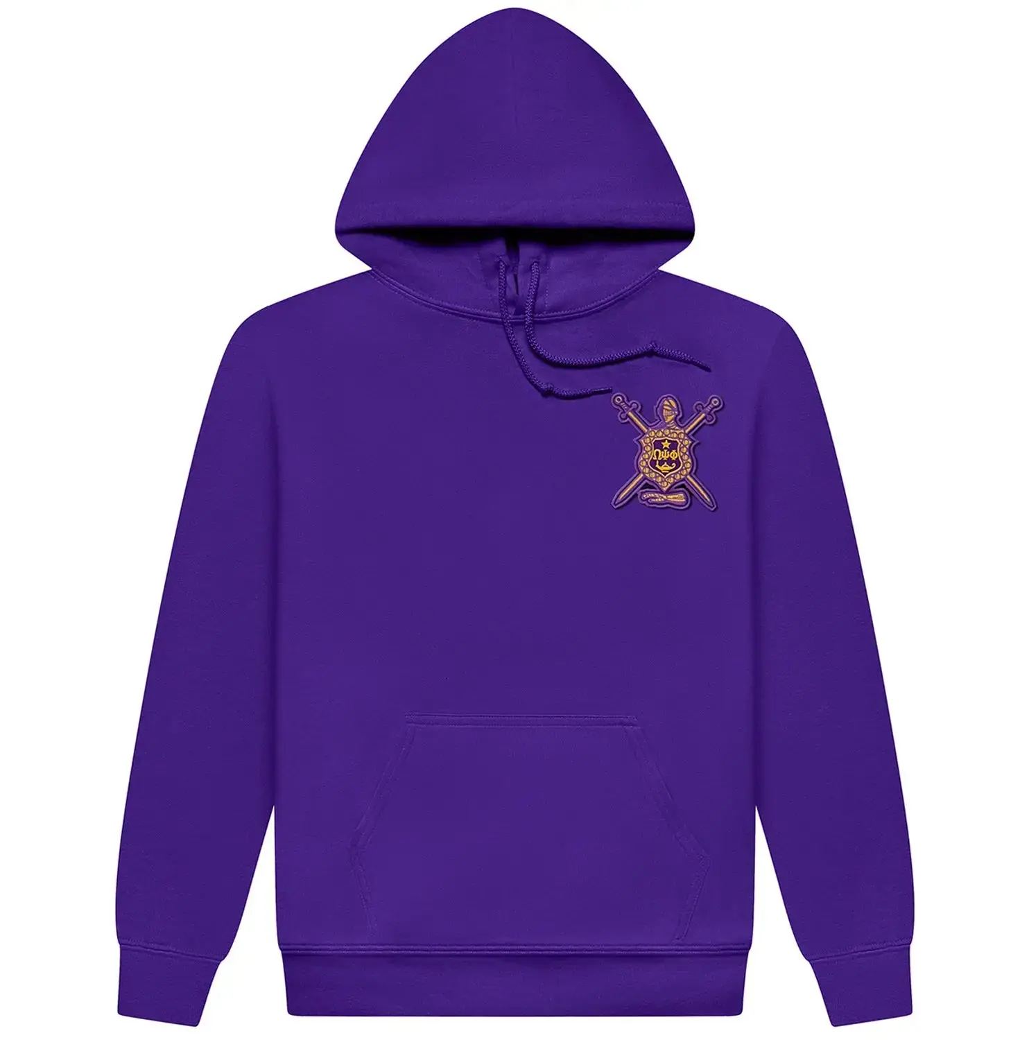 Omega Psi Phi Embroidered V2 Shield Hoodie | House of Greeks