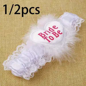 Bride Garter Set, Wedding Decoration Kit, Thigh Garter Ring, Bride Party, Single Party, Bridesmaid Gift, 1/2 Pieces