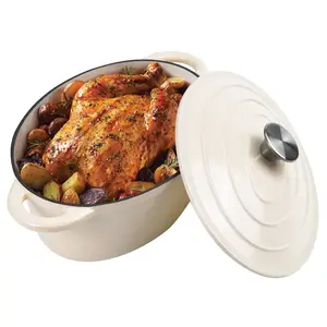 4.5QT Enameled Cast Iron Dutch Oven with Lid - Kitchen Cookware for Stews, Baking outdoorfun
