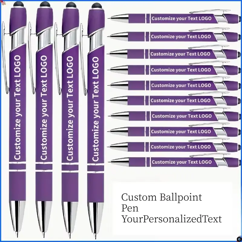 30-Pack Personalized Engraved Metal Ballpoint Pens — Custom Name & Text — Bulk Corporate Gifts, Graduation & Christmas Presents