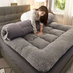 Extra Thick Mattress Topper 1200GSM - Plush Teddy Fabric, Soft, Warm & Skin-Friendly Floor Bed Pad