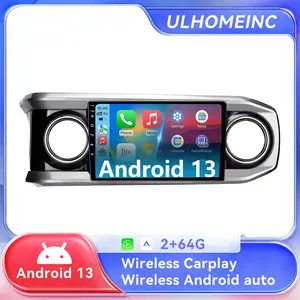 Upgrade Android 13 Car Stereo for Toyota Tacoma 2016-2022, 10" Touchscreen with Wireless CarPlay Android Auto GPS FM WiFi Bluetooth 1080P Camera SWC