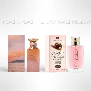 Sugar Crush Duo – Peachy Peach + Choco Musk Marshmallow Eau de Parfum (100ml / 3.4 fl oz Each) for Women