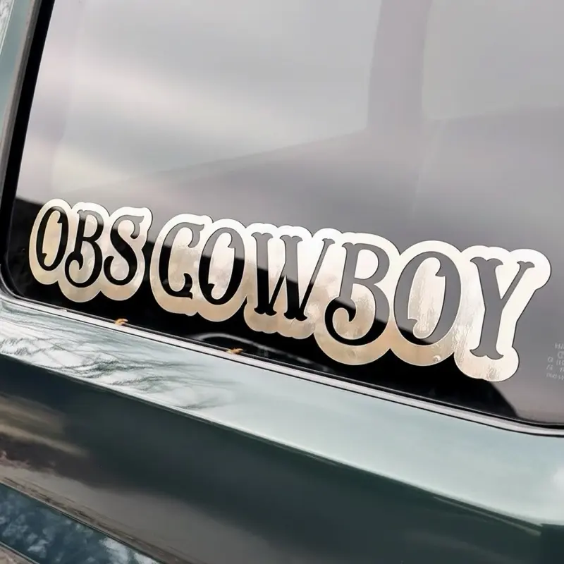 OBS Cowboy Decal, Custom truck decal, bumper sticker, window Graphic, Car, Truck, SUV, Diesel, Blue Collar, Diy