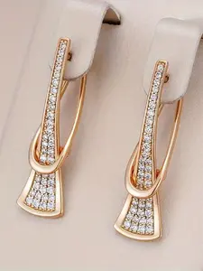 1 Pair Classical Cubic Zirconia Drop Earrings Dainty Fashion Jewelry Trendy Jewelry For Women Wedding Engagement Party Valentine's Day Gift