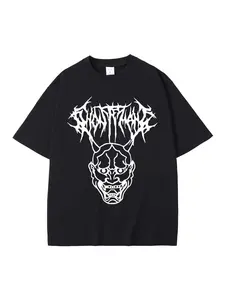 Ghostemane Graphic Print T-Shirt Unisex Polyester Fashion Hip-Hop Metal Rock Gothic Streetwear, Casual Fitted Short Sleeve Top