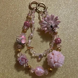 Fashionable showpiece beaded phone chains Keychains with Keyring Attachments…Various Designs. (Claim on Live) Choking hazard due to small parts and beads.