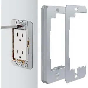 20 Pack Wall Plate Spacers, Metal Outlet Leveling Plates, Receptacle Shim Kit for Electrical Outlet Boxes and Wall  Alignment