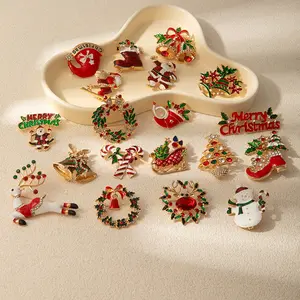 Christmas-style Ornaments: Chests, Metal Dripping Oil Garlands, Openwork Diamond-encrusted Brooches, Badges, Women's Clothing Accessories, Corsages