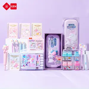 iiGEN Unicorn Complete School Kit (16 Items!): 16-Piece Complete Set for Students - Pencil Case, Mechanical Pencils,Gel Pens,Markers,Notebookes，Erasers & More!Perfect Back to School Gift