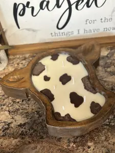 Cow head dough bowl candles