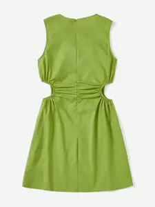 SHEIN EZwear Cut Out Ruched Side Dress