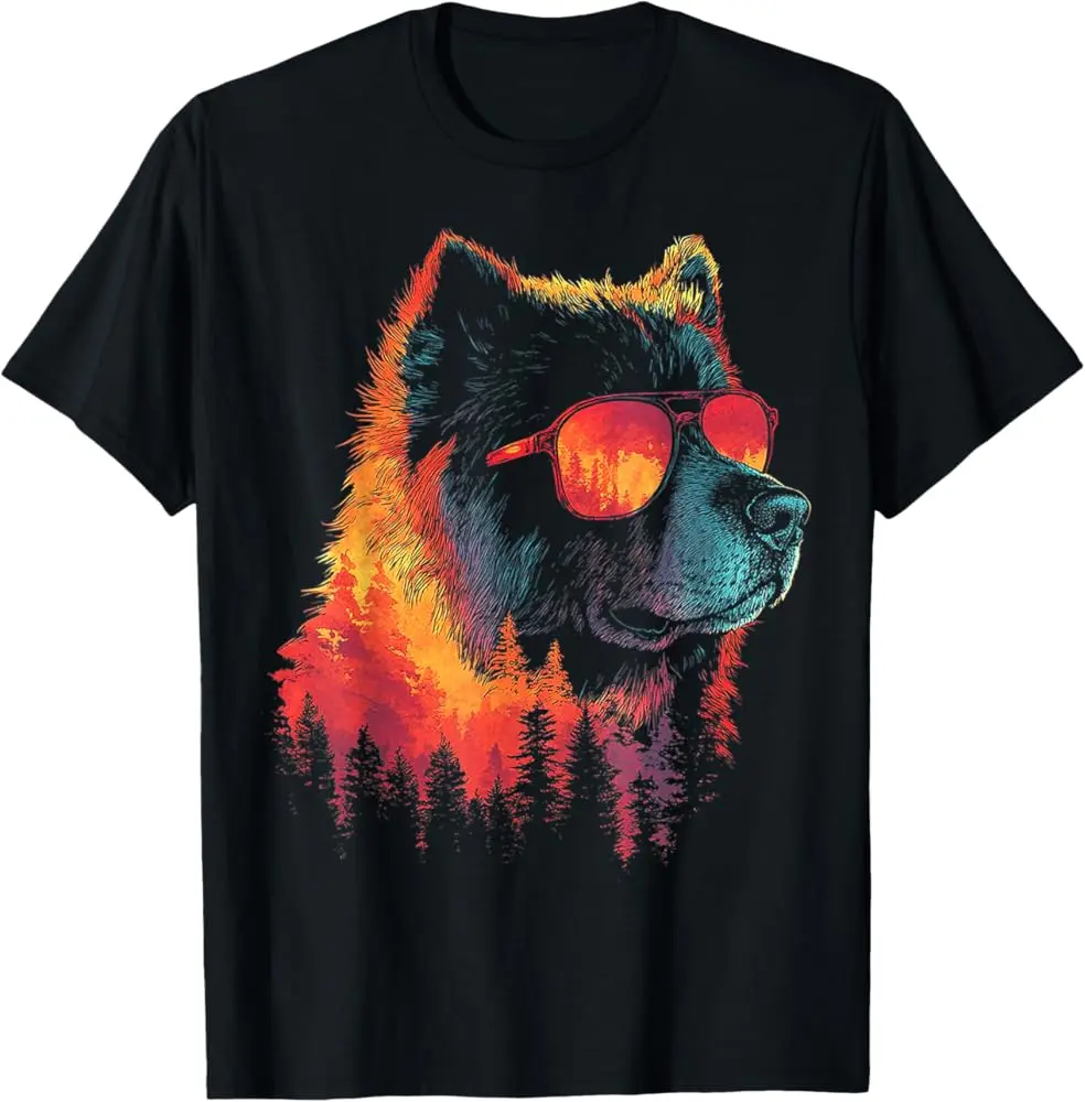 Chow Chow Dog Motif Pet Art Chow Chow T-Shirt