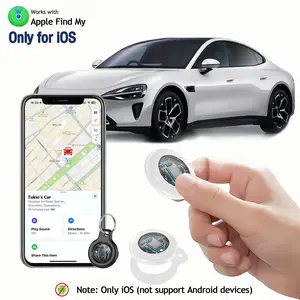 [summervibes] Tukio Tx02 GPS Tracker (iOS Only) for Cars & Pets- Mini Clear Design, Weatherproof Case, Anti-Lost Device, Works with Apple Find My (iOS Only), IP67 Waterproof, Replaceable Battery Protection