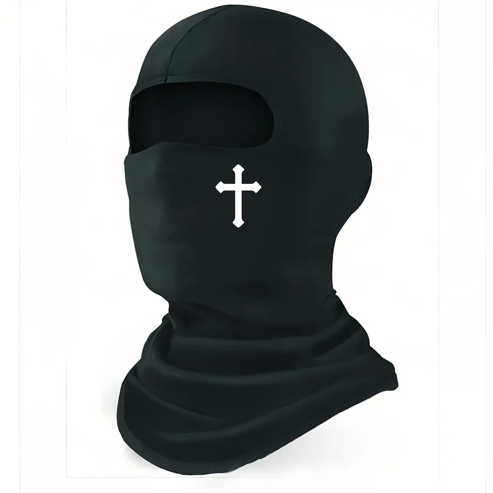 Adult Tactical Polyester Balaclava - All Seasons, Moisture-Wicking Headgear with 1 Size, Ergonomic Stretchy Fit, Extra Coverage, Reduces Fogging, Tactical Appeal for Trending Outdoors Skiing, Motorcycling, Hiking, One Size, Adults