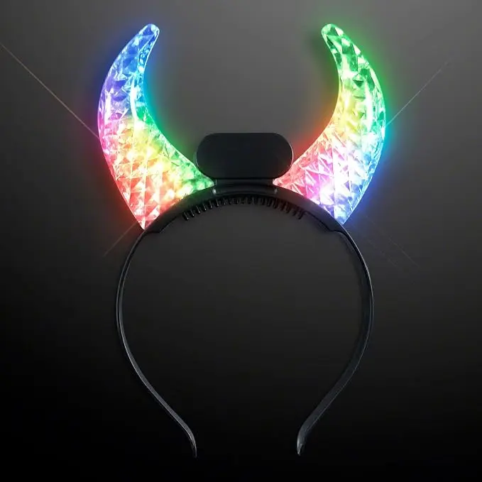 Color Changing LED Devil Horns Light Up Headband