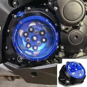 Moto Racing CNC Racing Clear Clutch Cover for Suzuki GSXS1000 GSXS1000F 2018-2021 & GSXR1000 2007-2008 Engine Protector Guard