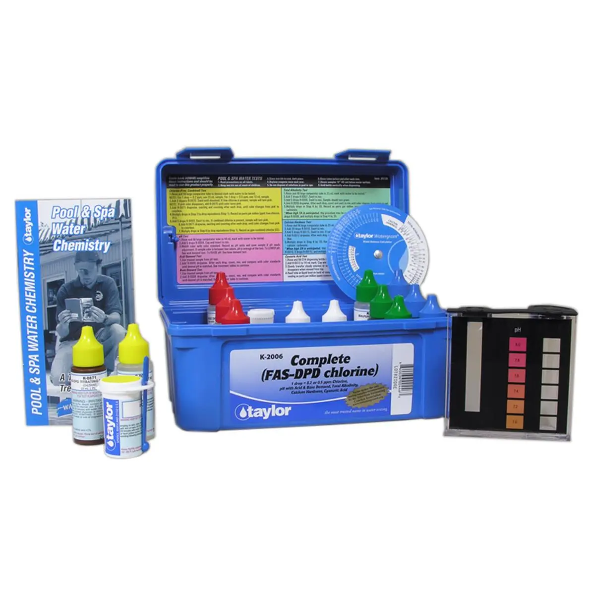 Taylor Technologies Complete FAS-DPD Test Kit for Pool & Hot Tub Maintenance, Pool Maintenance, Chlorine Test Kit, Pool Chlorine Check