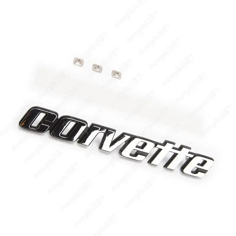 New 1 Pic Chrome Corvette Rear Bumper Emblems For 1976 Late -1979 C3 Badges