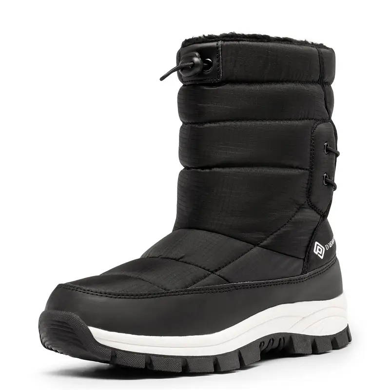 Dream Pairs Women's Mid-Calf Snow Boots, Waterproof Insulated Winter Footwear with Warm Faux Fur Lining and Round Toe for Outdoors, Winter Boot Shoes, Fabric