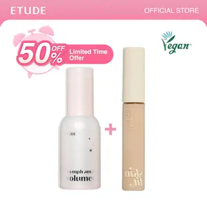 [ETUDE Official] summervibes | Nymph Aura Volumer + Big Cover Skin Fit Concealer Pro Set | Radiant Glass-Skin Glow | Hydrating with Argan & Avocado Oils | Long-Lasting Coverage tiktokshopspringglowup summervibes