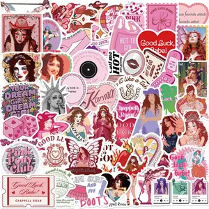 52 Pieces Chappell Roan Graffiti Stickers, Waterproof DIY Decals for Guitar, Notebook, Luggage Decoration