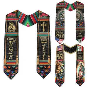 Customize Mexican Graduation Sash, Mexican American Flag Graduation Sash 2025, Mexico Graduation Stole 2025 Gift