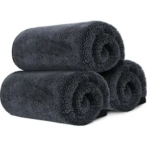 3 Packs  Drying Towel (16"x16"), Microfiber Towels for  Detailing, Ultra Absorbent Cleaning Cloth Without Streaks or , Fits for , , , 600GSM
