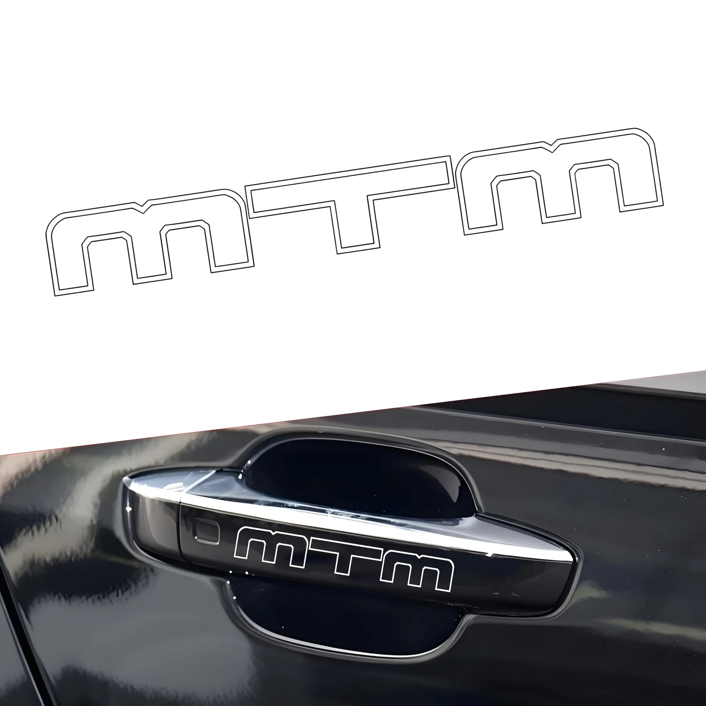 4PCS/SET Car Stickers MTM Car Logo Badge Decoration Stickers Suitable for Audi A3 A4 A5 A6 A7 A8 Q3 Q5 Q7 Q8 Car Styling Accessories