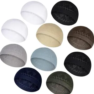 Kufi Hats for Men - Skull Kufi Caps Beanie - Comfortable Handicraft Taqiyah Crochet - 10pcs Multi - Muslim Clothes Hats for Islamic Gifts and Prayer Cap