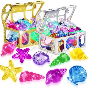 X-TBT101 Pool Toys, 36 Pcs Dive Gems for Kids 4-8,8-12, Assorted Diving Colorful Diamond with 2 Treasure Boxes, Summer Swim Beach Water Toys for Boys Girls