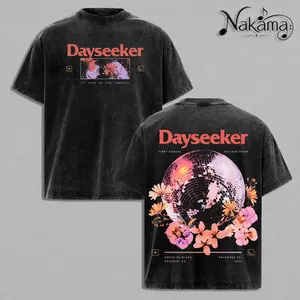 Dayseeker “You Make Me Homesick” Vintage T-Shirt – Washed & Classic Cotton Tee, Aesthetic Floral Graphic Shirt, Alternative Rock Band Merch, Emo Grunge Streetwear, Oversized Unisex Concert Tee