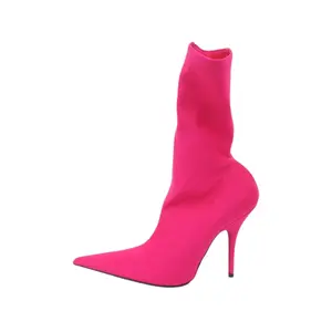 Balenciaga Mid-Calf Sock Boots in Hot Pink Size 7.5