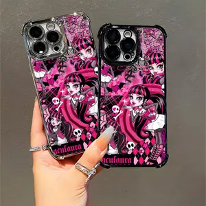 Monster High Draculaura iPhone Case for Teens Gothic Pink Halloween Design Compatible with iPhone 11/12/13/14/15/16 (Pro Max/Plus)