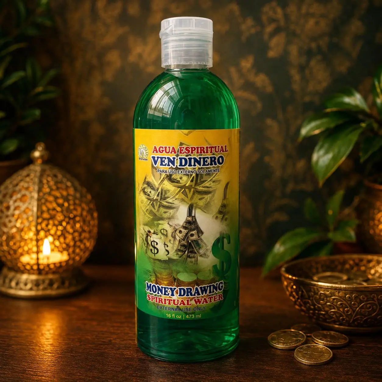 Money Drawing Spiritual Water 16oz - Ven Dinero Agua Espiritual 16oz