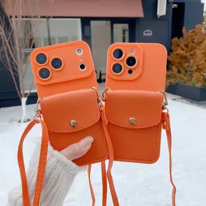 Fashion Crossbody Card Case Anti-Drop Phone Case Protector Accessories for iPhone 15 Pro Max, Compatible with iPhone 17, 16/11/13 Pro/15 Pro/14/13/12/XR