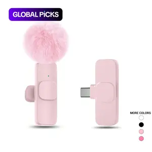 Professional Wireless Lavalier Microphone, USB Rechargeable Plug-and-Play Lapel Mic for Mobile Video Recording, Teaching, Interviews and Podcasts